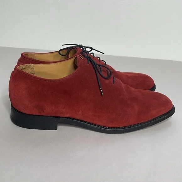 Bowen Of England Red Suede Lace Up Men's Shoes Size UK 9 US 10